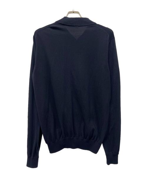 Zanone（ザノーネ）Zanone (ザノーネ) ボタンフロント ニットブルゾン ネイビー サイズ:50の古着・服飾アイテム