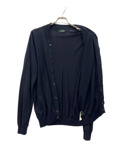 Zanone（ザノーネ）Zanone (ザノーネ) ボタンフロント ニットブルゾン ネイビー サイズ:50の古着・服飾アイテム