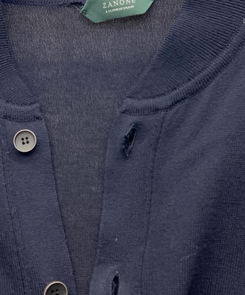 Zanone（ザノーネ）Zanone (ザノーネ) ボタンフロント ニットブルゾン ネイビー サイズ:50の古着・服飾アイテム
