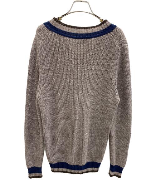 GRAN SASSO（グランサッソ）GRAN SASSO (グランサッソ) クリケットニット ブラウン×ネイビー サイズ:SIZE 48の古着・服飾アイテム