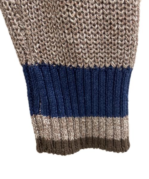 GRAN SASSO（グランサッソ）GRAN SASSO (グランサッソ) クリケットニット ブラウン×ネイビー サイズ:SIZE 48の古着・服飾アイテム