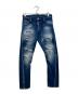 DSQUARED2（ディースクエアード）の古着「ダメージスキニージーンズ」｜ブルー