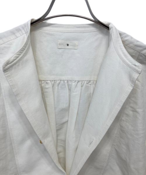 TOMORROWLAND .B（トゥモローランド ビー）TOMORROWLAND .B (トゥモローランド ビー) リネンコットンポプリン 半袖シャツ ホワイト サイズ:Fの古着・服飾アイテム