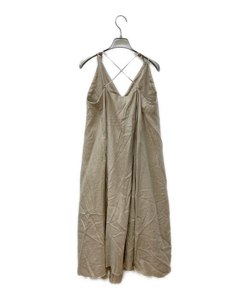 Spick and Span（スピック＆スパン）Spick and Span (スピックアンドスパン) リネンキャミワンピース ベージュ サイズ:38の古着・服飾アイテム