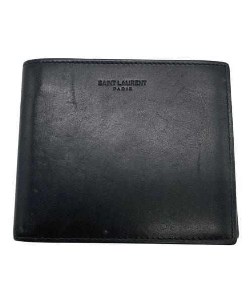 Saint Laurent Paris（サンローランパリ）Saint Laurent Paris (サンローランパリ) 2つ折り財布 ブラックの古着・服飾アイテム