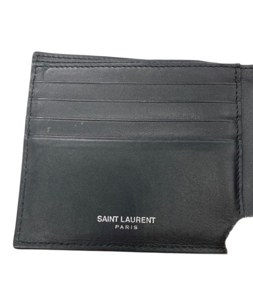 Saint Laurent Paris（サンローランパリ）Saint Laurent Paris (サンローランパリ) 2つ折り財布 ブラックの古着・服飾アイテム