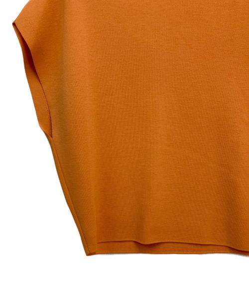 AURALEE（オーラリー）AURALEE (オーラリー) KNIT BIG SLEEVELESS P/O オレンジの古着・服飾アイテム