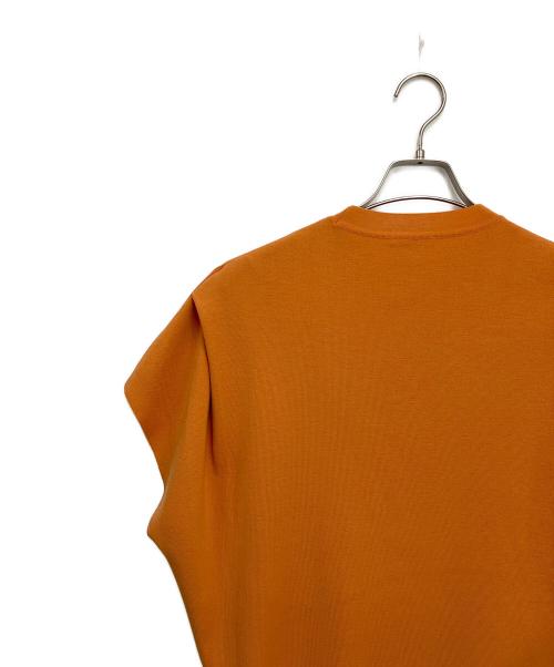 AURALEE（オーラリー）AURALEE (オーラリー) KNIT BIG SLEEVELESS P/O オレンジの古着・服飾アイテム