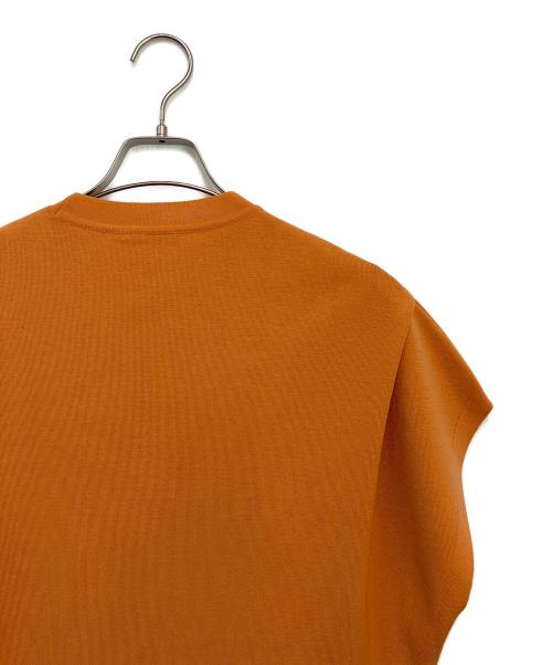 AURALEE（オーラリー）AURALEE (オーラリー) KNIT BIG SLEEVELESS P/O オレンジの古着・服飾アイテム