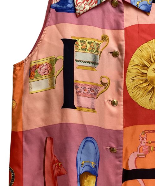 GUCCI（グッチ）GUCCI (グッチ) ノースリーブシルクシャツ ピンク サイズ:40の古着・服飾アイテム