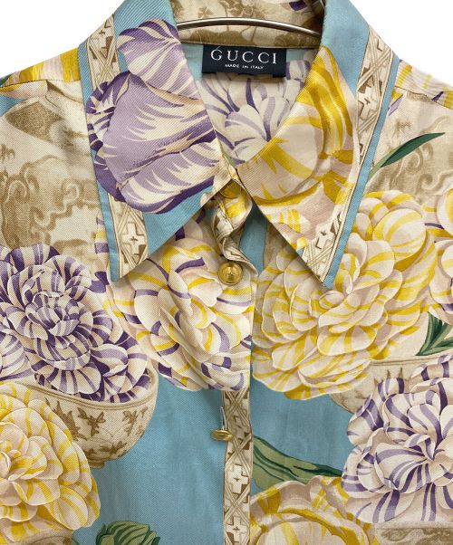 GUCCI（グッチ）GUCCI (グッチ) Vintage silk shirt(ヴィンテージシルクシャツ) サイズ:38の古着・服飾アイテム