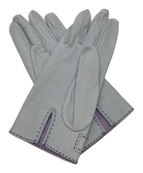 HERMES（エルメス）HERMES (エルメス) レザーグローブ ライトグレー サイズ:不明の古着・服飾アイテム