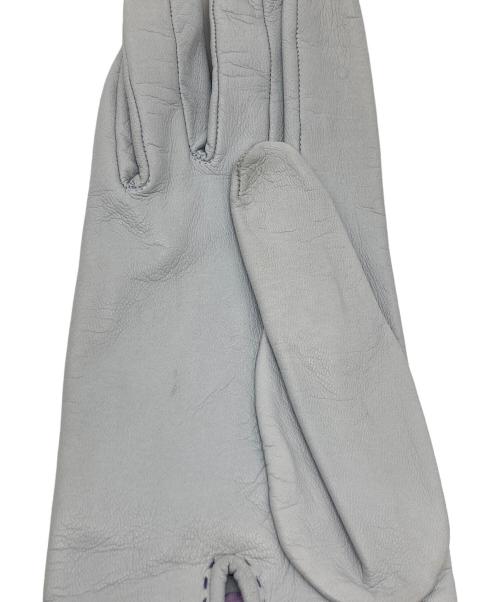 HERMES（エルメス）HERMES (エルメス) レザーグローブ ライトグレー サイズ:不明の古着・服飾アイテム