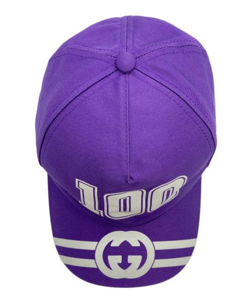 GUCCI（グッチ）GUCCI (グッチ) 100周年記念GGベースボールキャップ パープルの古着・服飾アイテム