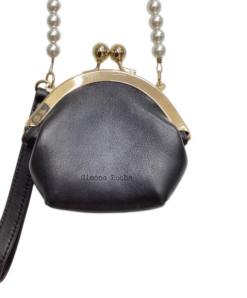 Simone Rocha（シモーネ ロシャ）Simone Rocha (シモーネ ロシャ) パールショルダーガマ口ポーチ ブラックの古着・服飾アイテム