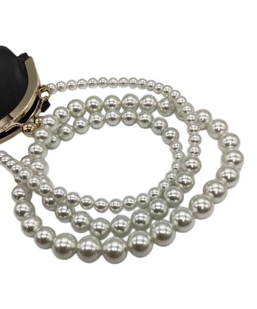 Simone Rocha（シモーネ ロシャ）Simone Rocha (シモーネ ロシャ) パールショルダーガマ口ポーチ ブラックの古着・服飾アイテム