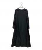ikiイキ）の古着「iki　キュプラコットンスリットワンピース」｜ブラック