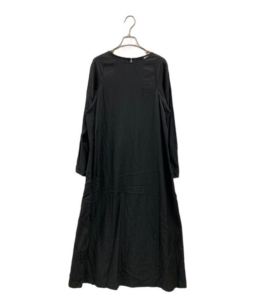 iki（イキ）iki (イキ) iki　キュプラコットンスリットワンピース ブラック サイズ:FREEの古着・服飾アイテム