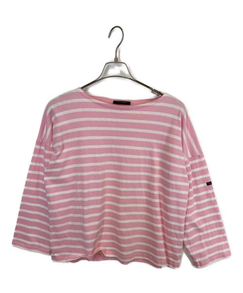 Le minor（ルミノア）Le minor (ルミノア) オーバーサイズボーダーバスクシャツ ピンク サイズ:Freeの古着・服飾アイテム