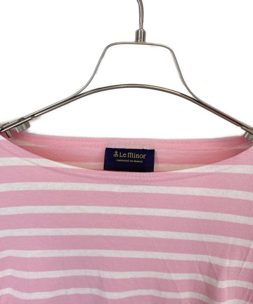 Le minor（ルミノア）Le minor (ルミノア) オーバーサイズボーダーバスクシャツ ピンク サイズ:Freeの古着・服飾アイテム