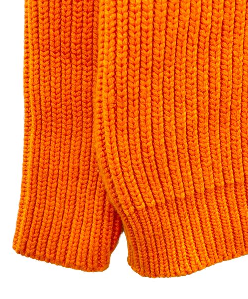 HERMES（エルメス）HERMES (エルメス) カシミヤ ドライバーズニット オレンジ サイズ:XLの古着・服飾アイテム