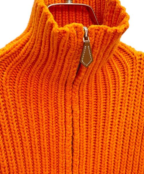 HERMES（エルメス）HERMES (エルメス) カシミヤ ドライバーズニット オレンジ サイズ:XLの古着・服飾アイテム