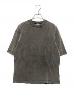 Acne studiosアクネ ストゥディオス）の古着「ラバーロゴパッチ クルーネックTシャツ」｜グレー