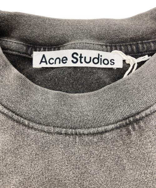 Acne studios（アクネ ストゥディオス）Acne studios (アクネ ストゥディオス) ラバーロゴパッチ クルーネックTシャツ グレー サイズ:XSの古着・服飾アイテム