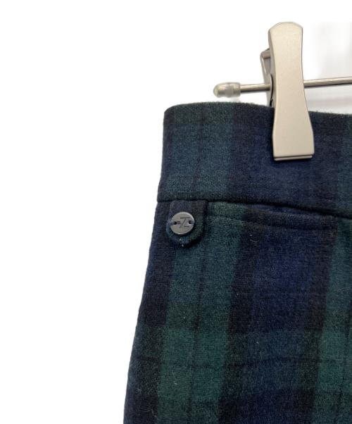 TOMORROW LAND（トゥモローランド）TOMORROW LAND (トゥモローランド) BERNARD ZINS (ベルナール ザンス) AMIRAL コットンツイル ワイドトラウザーズ ネイビー×グリーン サイズ:FR 42の古着・服飾アイテム