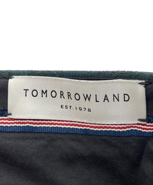 TOMORROW LAND（トゥモローランド）TOMORROW LAND (トゥモローランド) BERNARD ZINS (ベルナール ザンス) AMIRAL コットンツイル ワイドトラウザーズ ネイビー×グリーン サイズ:FR 42の古着・服飾アイテム