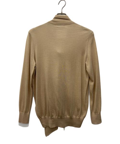 DRAWER（ドゥロワー）DRAWER (ドゥロワー) シルクカシミヤボウタイニット ベージュ サイズ:-の古着・服飾アイテム