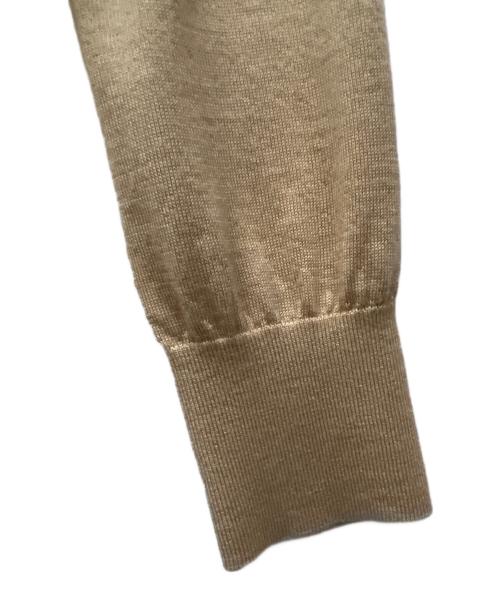 DRAWER（ドゥロワー）DRAWER (ドゥロワー) シルクカシミヤボウタイニット ベージュ サイズ:-の古着・服飾アイテム