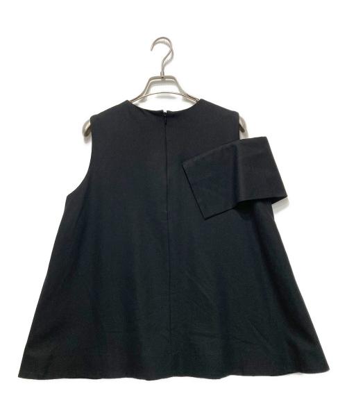 ENFOLD（エンフォルド）ENFOLD (エンフォルド) オフショルアシンメトリカットソー ブラック サイズ:38の古着・服飾アイテム