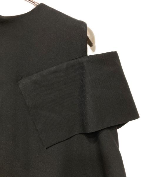 ENFOLD（エンフォルド）ENFOLD (エンフォルド) オフショルアシンメトリカットソー ブラック サイズ:38の古着・服飾アイテム