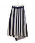 LANVIN COLLECTION (ランバンコレクション) ストライプ柄ニットスカート ネイビー サイズ:38：5000円