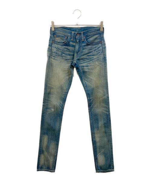 RRL（ダブルアールエル）RRL (ダブルアールエル) ダメージ加工デニムパンツ インディゴ サイズ:SIZE 63.5cm (W25)の古着・服飾アイテム