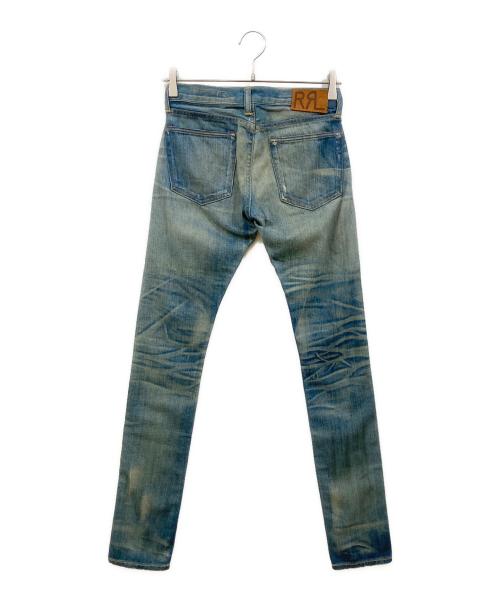 RRL（ダブルアールエル）RRL (ダブルアールエル) ダメージ加工デニムパンツ インディゴ サイズ:SIZE 63.5cm (W25)の古着・服飾アイテム
