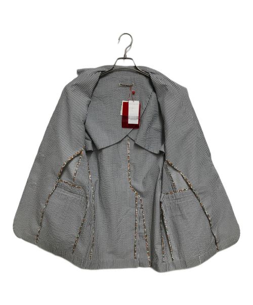 Mardi Mercredi（マルディメクルディ）MARDI MERCREDI (マルディメクルディ) シサッカージャケット グレー×ホワイト サイズ:Free 未使用品の古着・服飾アイテム