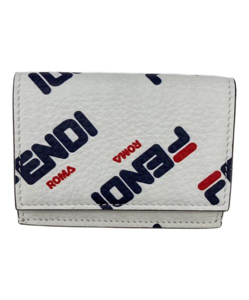 FENDI（フェンディ）FENDI (フェンディ) FILA (フィラ) ミニウォレット ホワイトの古着・服飾アイテム