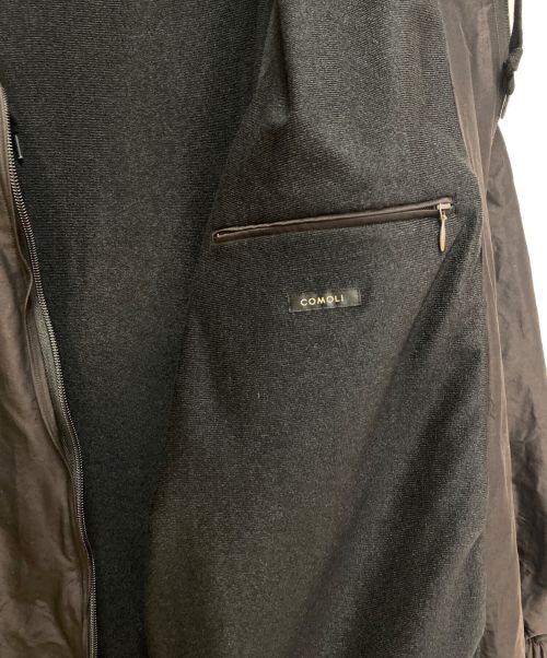 COMOLI（コモリ）COMOLI (コモリ) Cotton Silk Hooded Long Coat（コットンシルクフーデッドロングコート） ブラック サイズ:2の古着・服飾アイテム