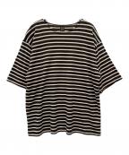 BATONERバトナ―）の古着「COTTON-LINEN SHORT SLEEVE BASQUE SHIRT」｜ブラウン