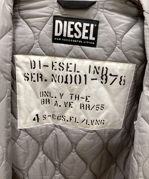 DIESEL（ディーゼル）DIESEL (ディーゼル) W-MILES 中綿インナーコート グレー サイズ:Mの古着・服飾アイテム
