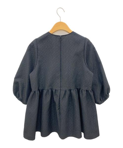 UNITED ARROWS TOKYO（ユナイテッドアローズトウキョウ）UNITED ARROWS TOKYO (ユナイテッドアローズトウキョウ) AIRY ジャカード ペプラム ブラウス ブラック サイズ:36の古着・服飾アイテム