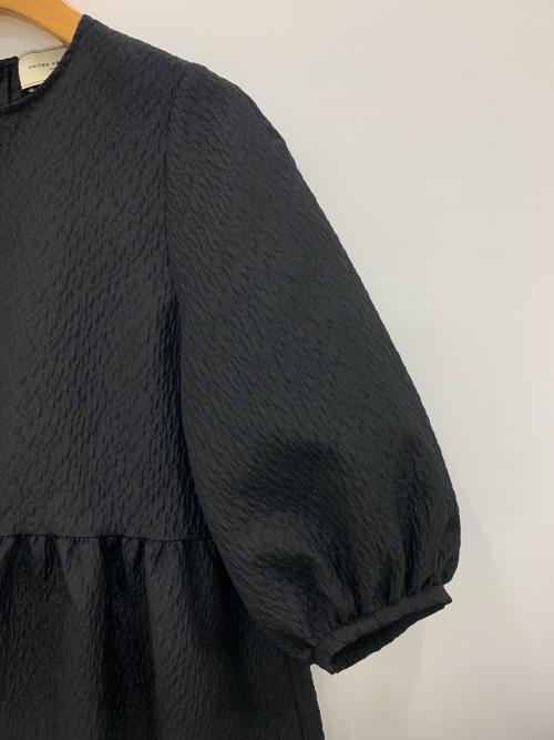 UNITED ARROWS TOKYO（ユナイテッドアローズトウキョウ）UNITED ARROWS TOKYO (ユナイテッドアローズトウキョウ) AIRY ジャカード ペプラム ブラウス ブラック サイズ:36の古着・服飾アイテム