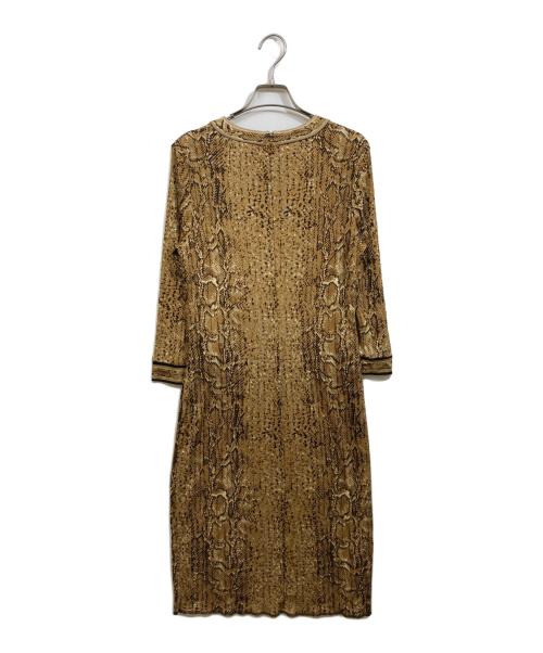 TORY BURCH（トリーバーチ）TORY BURCH (トリーバーチ) パイソン柄シルクワンピース ベージュ サイズ:Ｍの古着・服飾アイテム