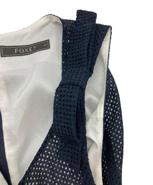 FOXEY（フォクシー）FOXEY (フォクシー) スクエアカットレースドレス ネイビー サイズ:40の古着・服飾アイテム