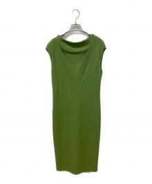 MaxMara（マックスマーラ）の古着「フレンチスリーブワンピース」｜グリーン