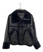 FenG CHen WANGフェンチェンワン）の古着「フェイクムートンジャケット」｜ブラック