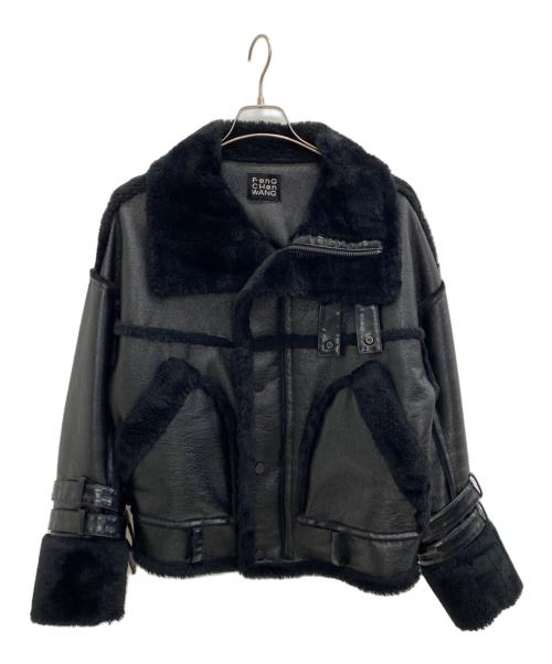 FenG CHen WANG（フェンチェンワン）FenG CHen WANG (フェンチェンワン) フェイクムートンジャケット ブラック サイズ:Sの古着・服飾アイテム