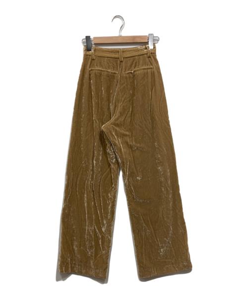 CLANE（クラネ）CLANE (クラネ) MINAMI TANAKA (ミナミ タナカ) COLOR LINE VELOR PANTS ベージュの古着・服飾アイテム
